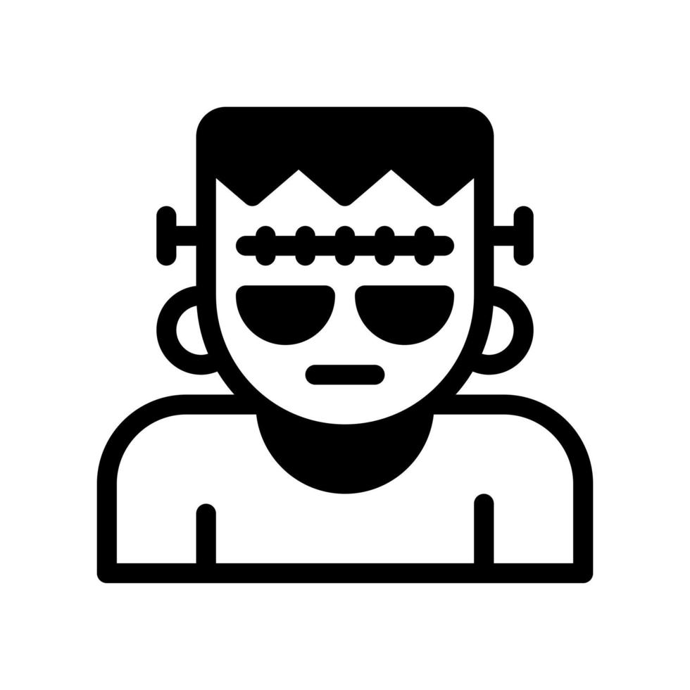 Frankenstein solid style icon vector