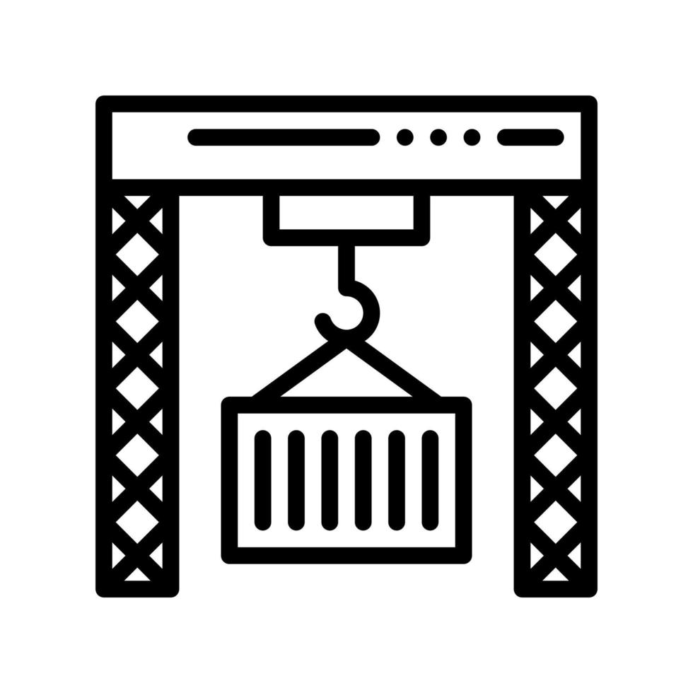 crane line style icon vector