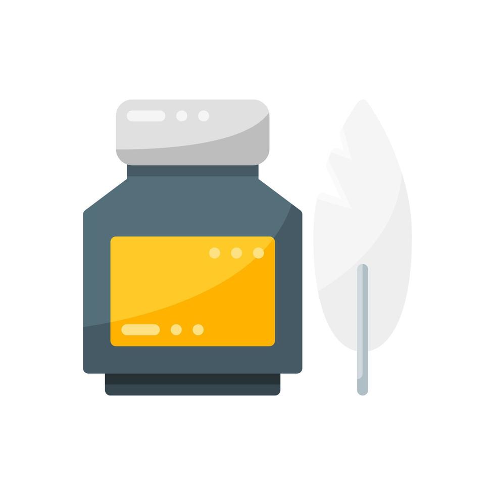 ink bottle flat style icon vector