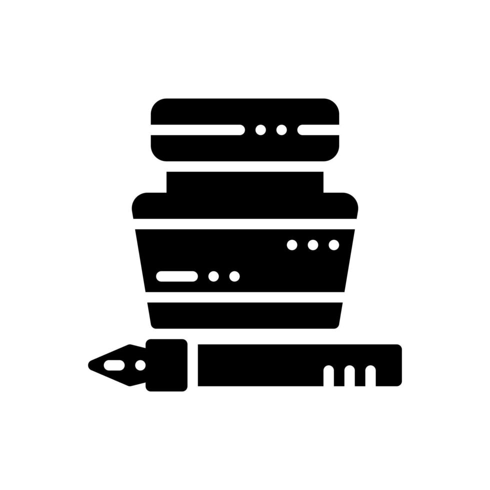 ink bottle solid style icon vector