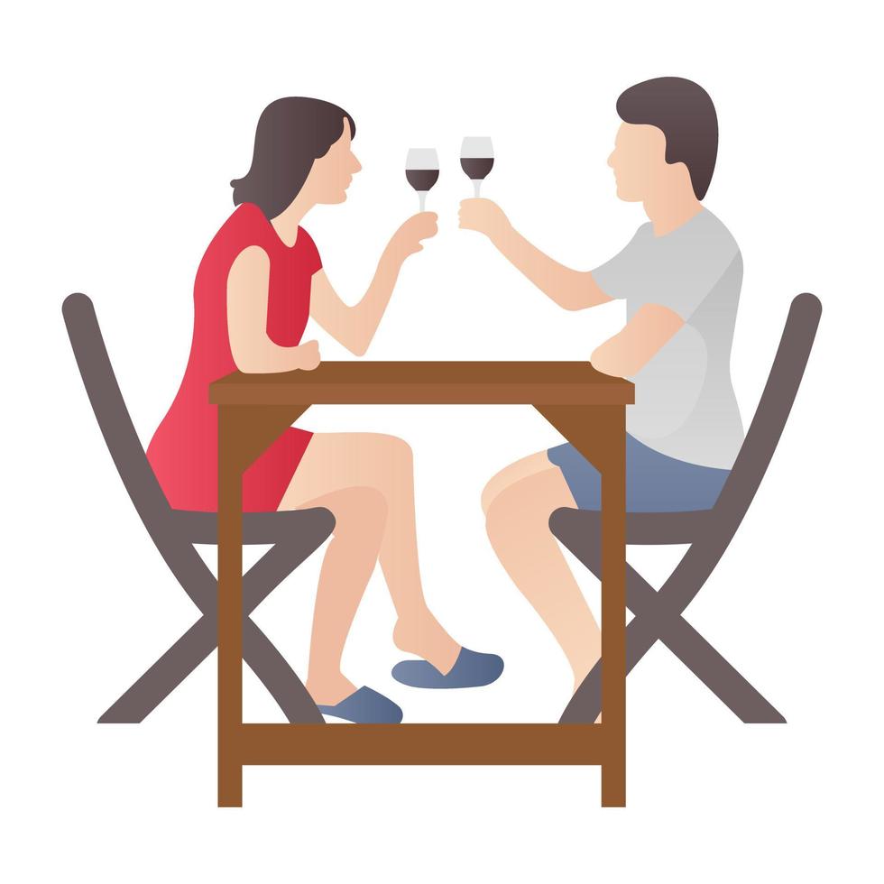 Drinking Wine Concepts vector