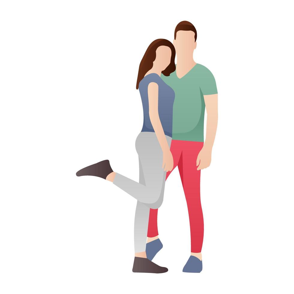 Couple Posing Concepts vector