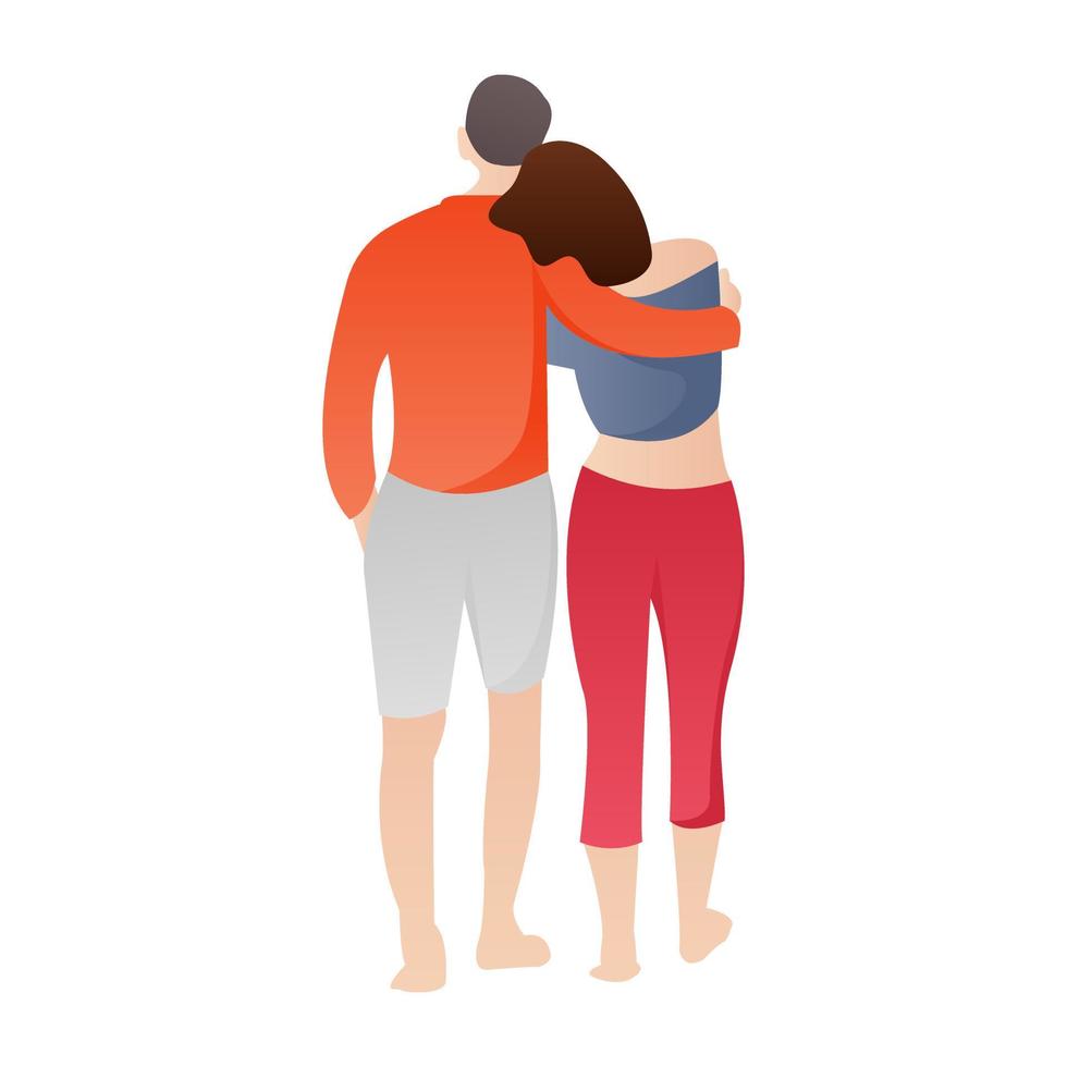 Couple Walk Concepts vector