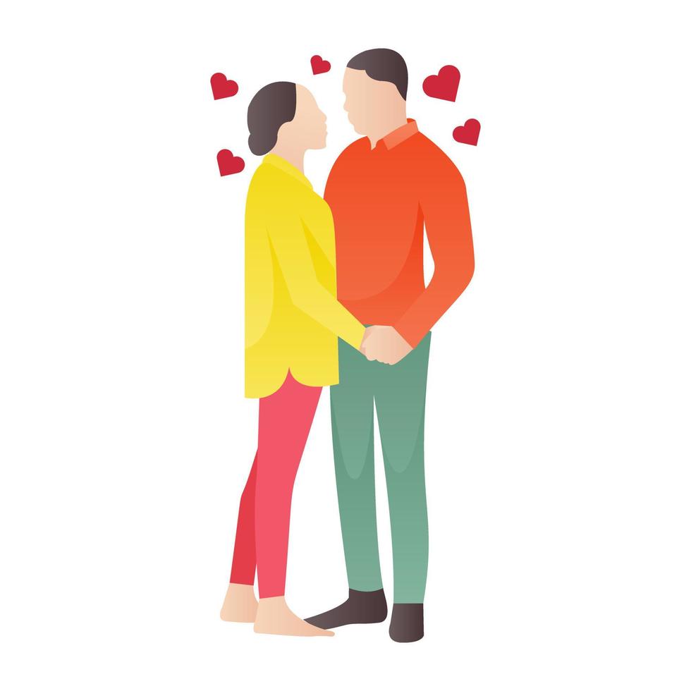 Trendy Lovers Concepts vector