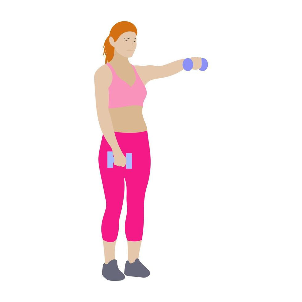 Dumbbells Exercise Concepts vector