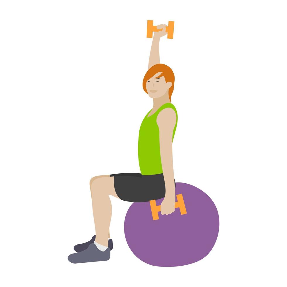 Dumbbells Exercise Concepts vector