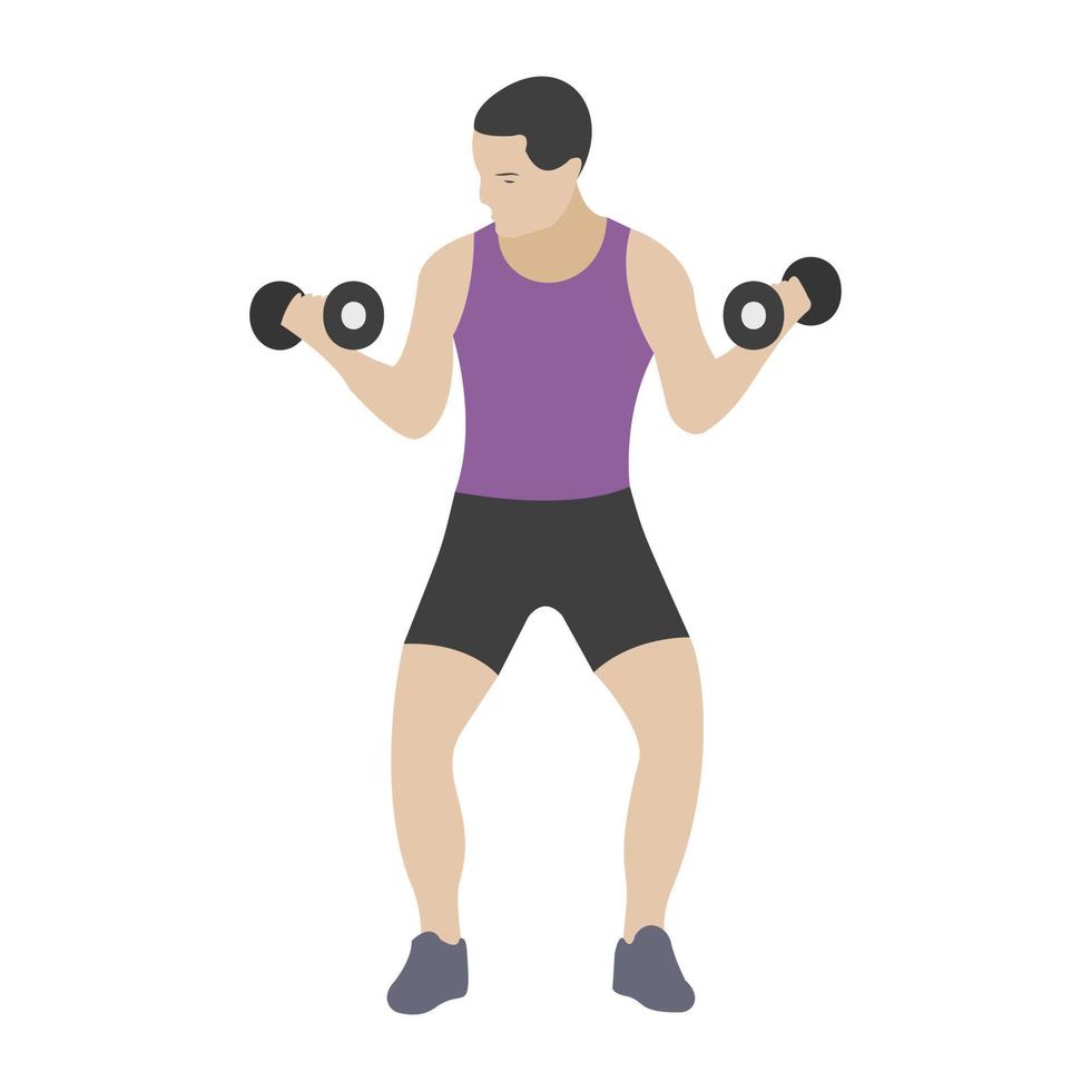 Dumbbells Exercise Concepts vector