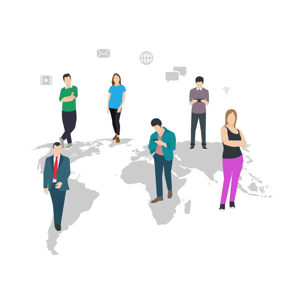 Social Teamwork Concepts vector