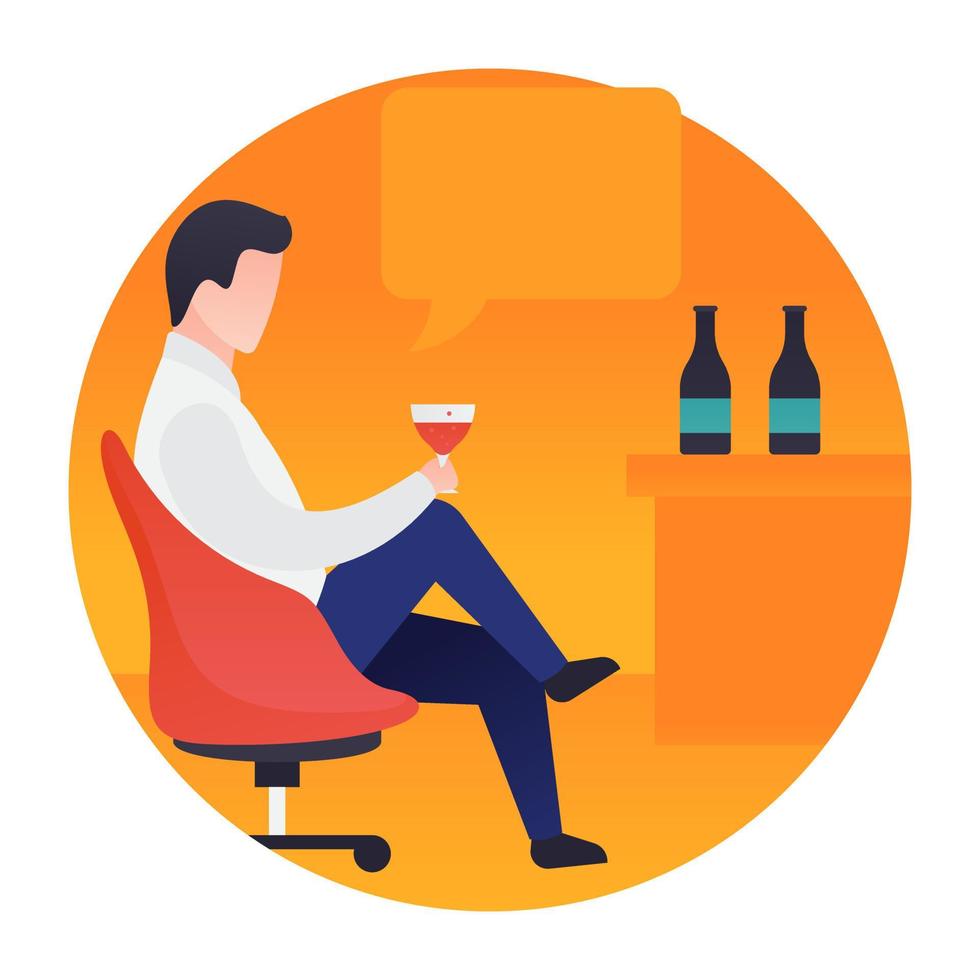 Drunken Man Concepts vector