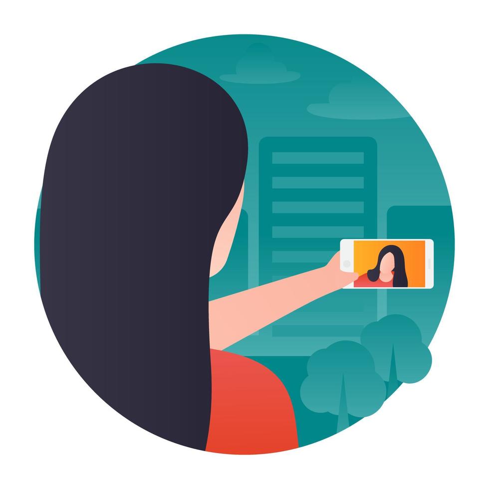 conceptos de video chat vector