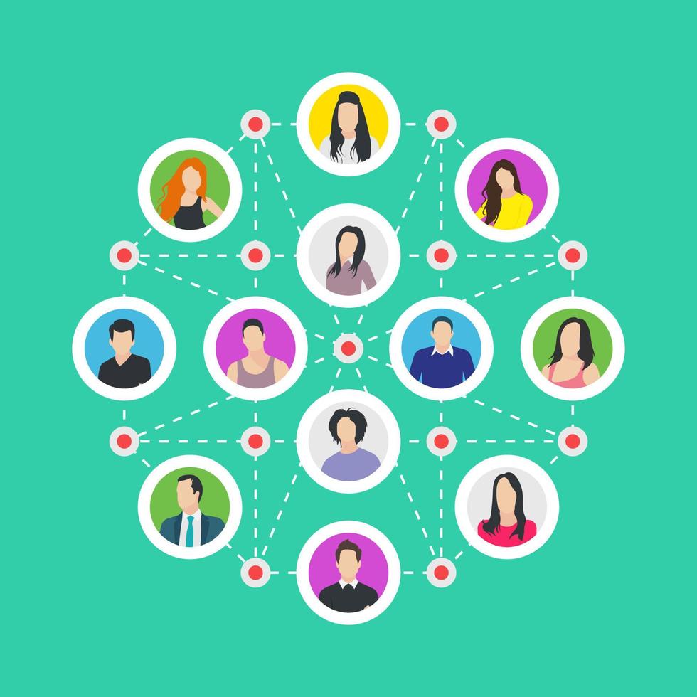 Social Teamwork Concepts vector