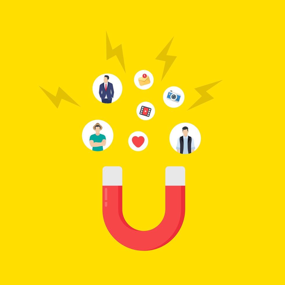 Social Attraction Concepts vector