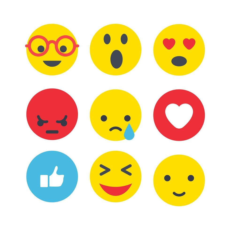 Trendy Emoticons Concepts vector