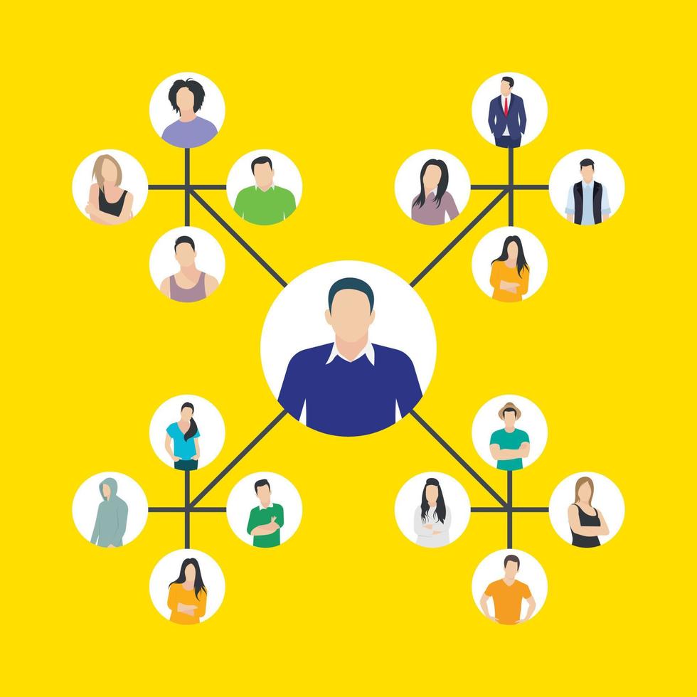 Social Teamwork Concepts vector