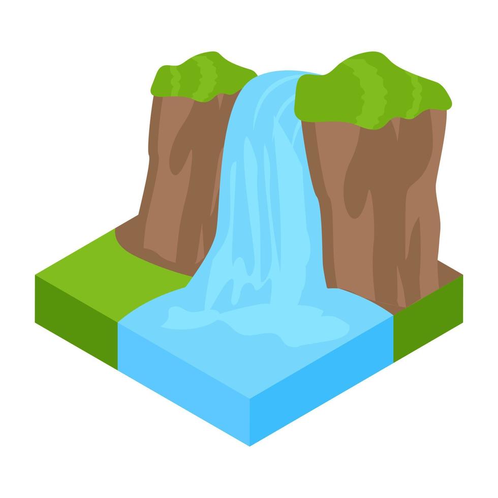 Trendy Waterfall Concepts vector