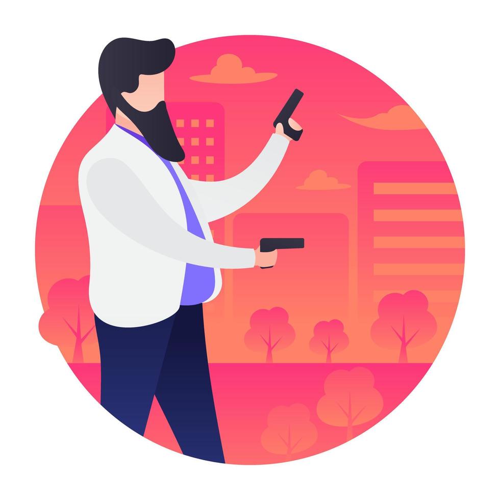 Trendy Robber Concepts vector