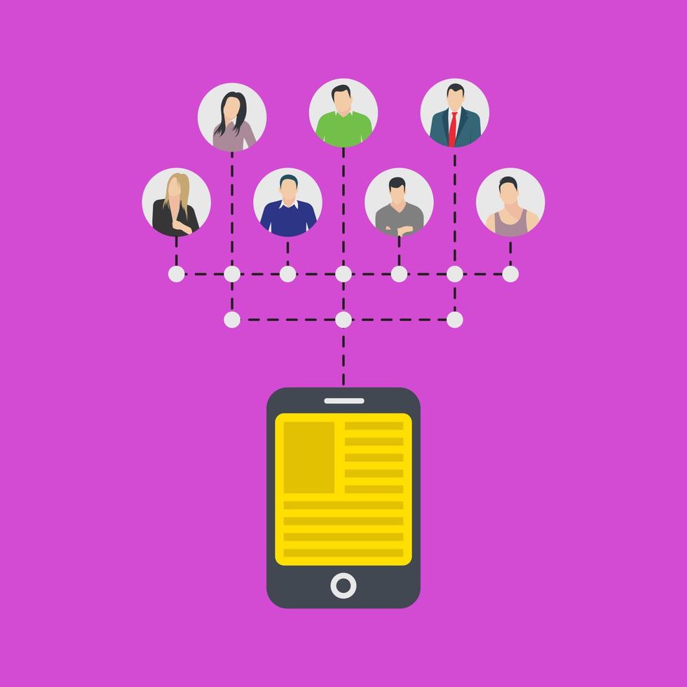 Online Communication Concepts vector
