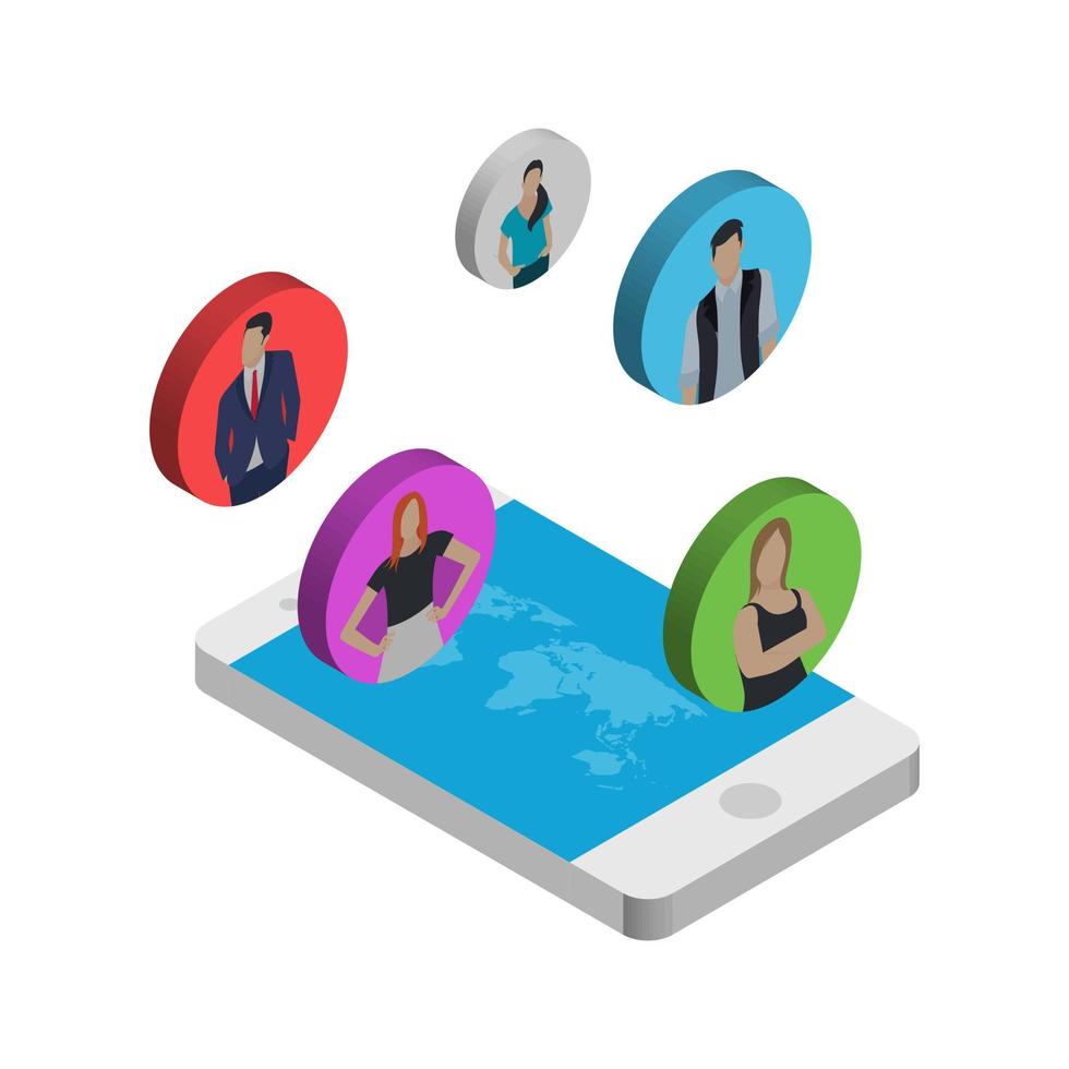 Online Communication Cocepts vector