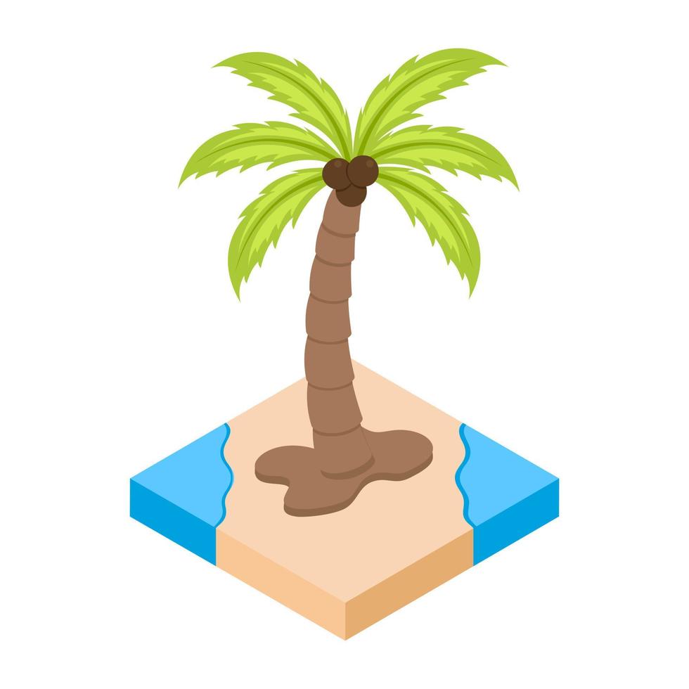 Trendy Palm tree vector