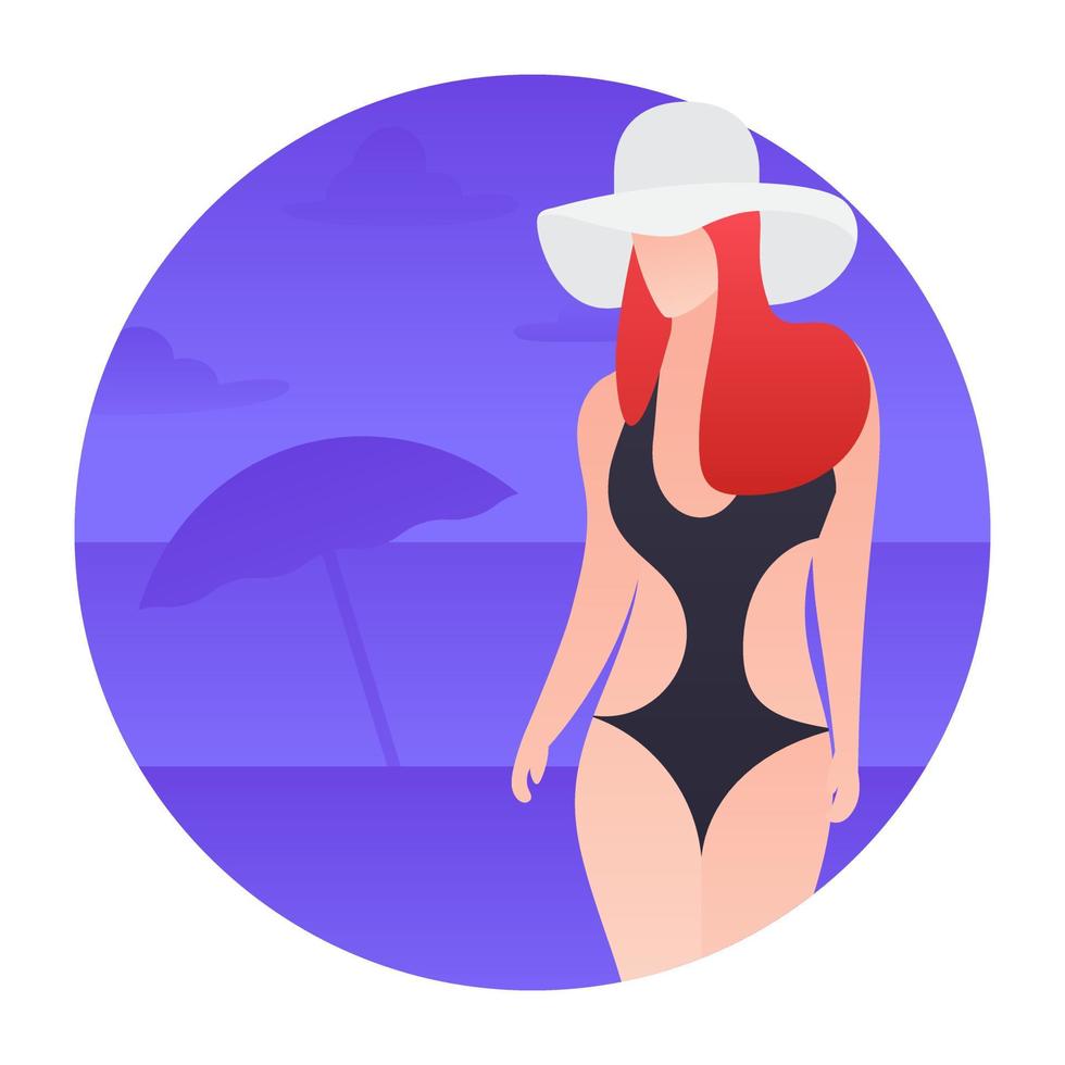 Beach Girl Concepts vector