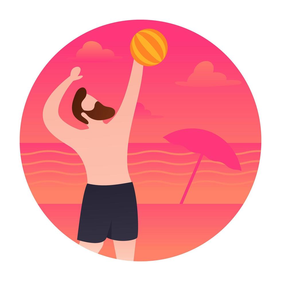 conceptos de voleibol de moda vector