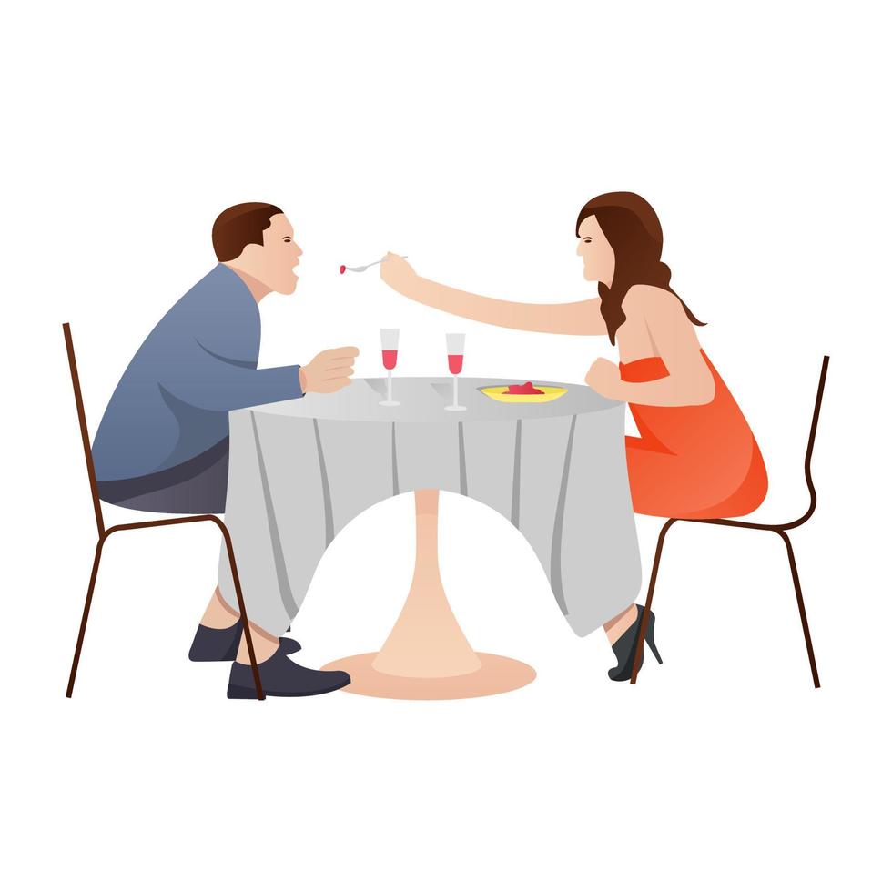 conceptos de cena de pareja vector