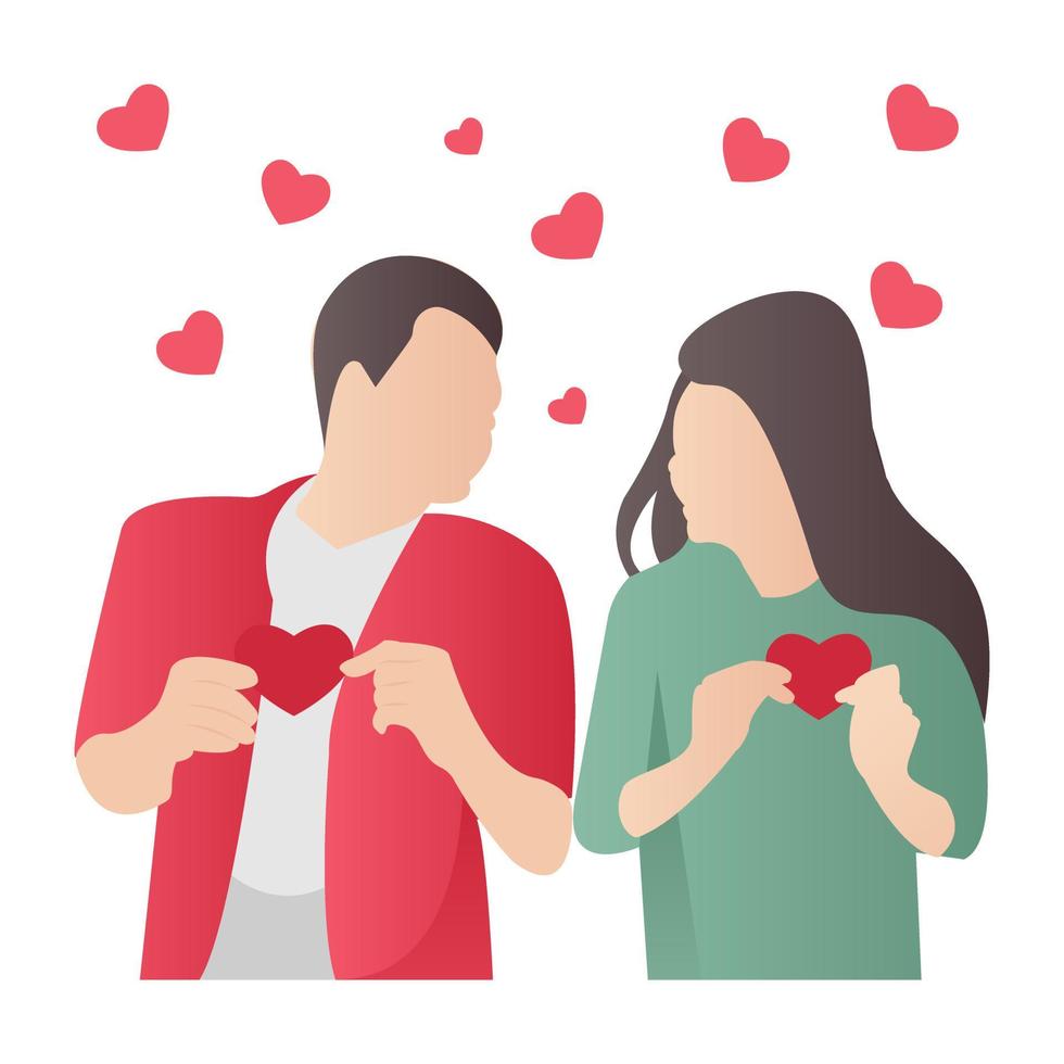 conceptos de mensajes de amor vector