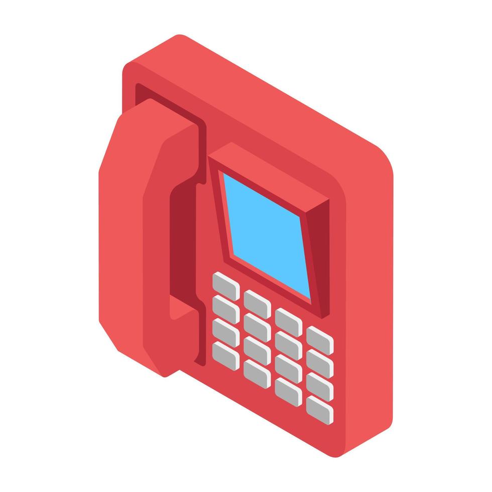 conceptos de telefonía fija de moda vector