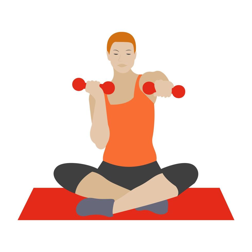 Dumbbells Exercise Concepts vector