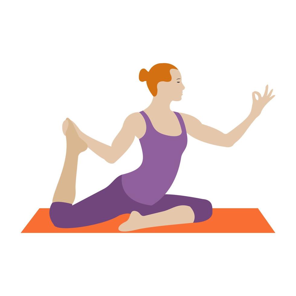 Trendy Yoga Concepts vector