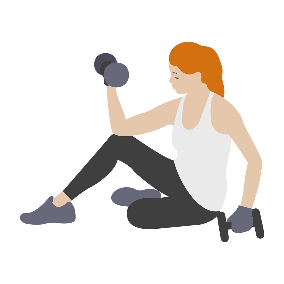 Dumbbells Exercise Concepts vector