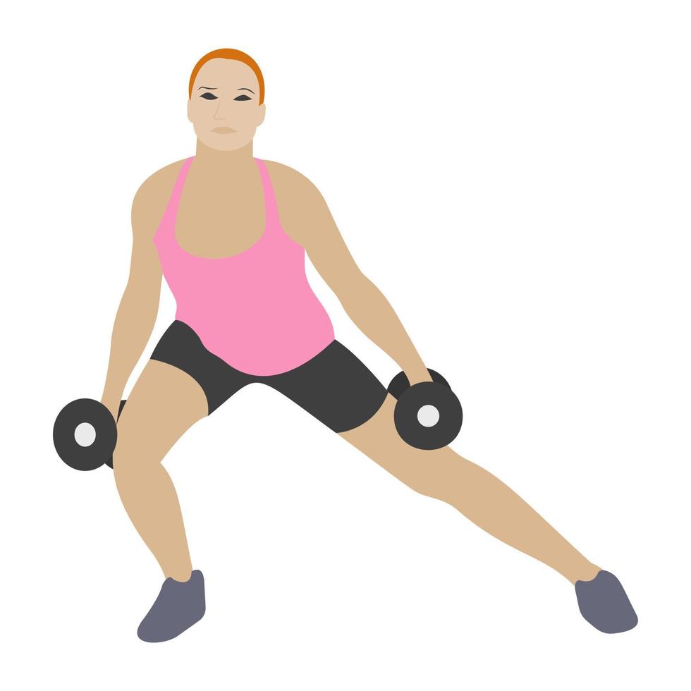 Dumbbells Exercise Concepts vector