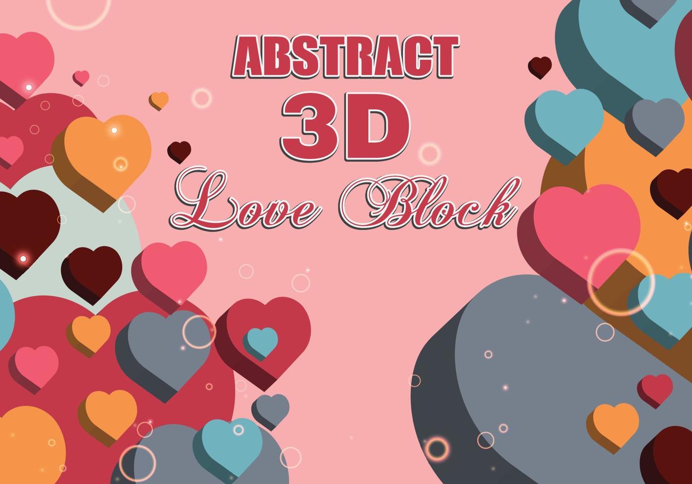 Abstract Pastel 3d Shape Background vector