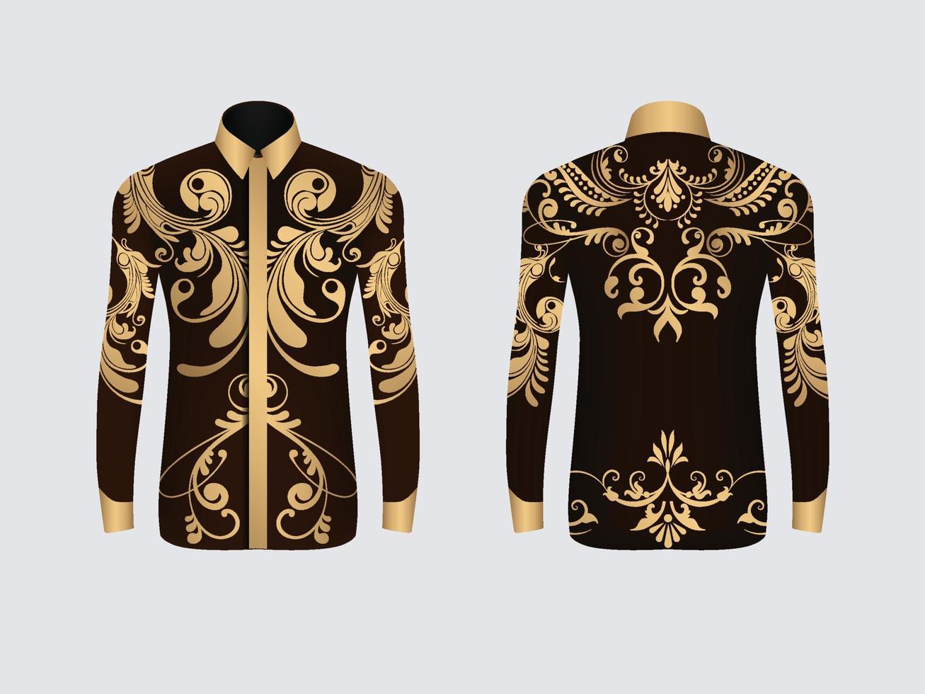 Ornamental Slimfit Clothes Design vector