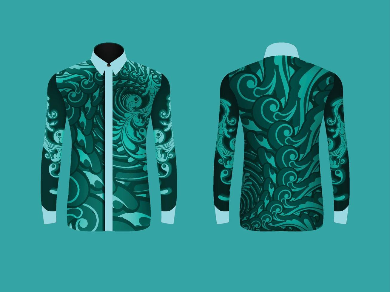 Ornamental Slimfit Clothes Design vector