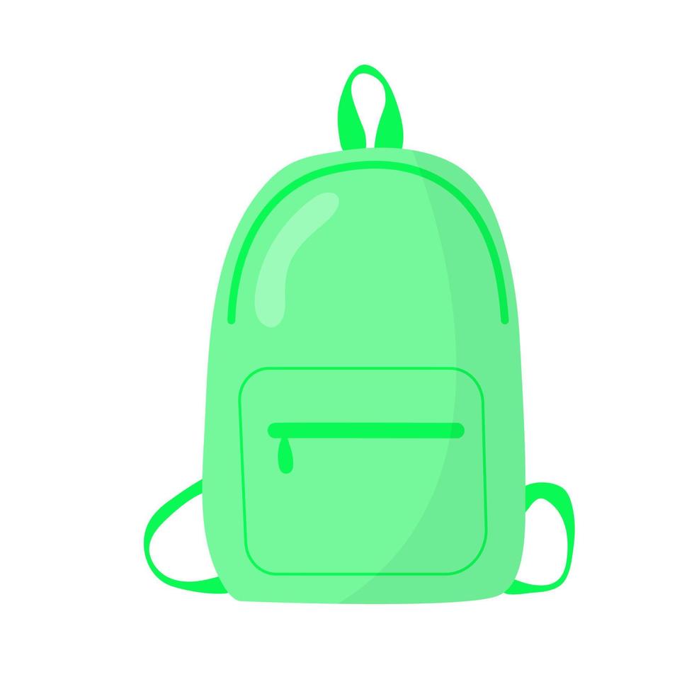 Light green backpack. vector