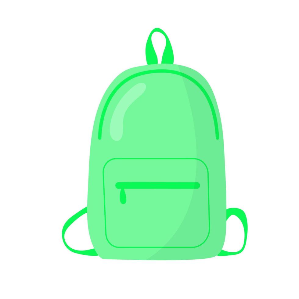 mochila verde claro. vector