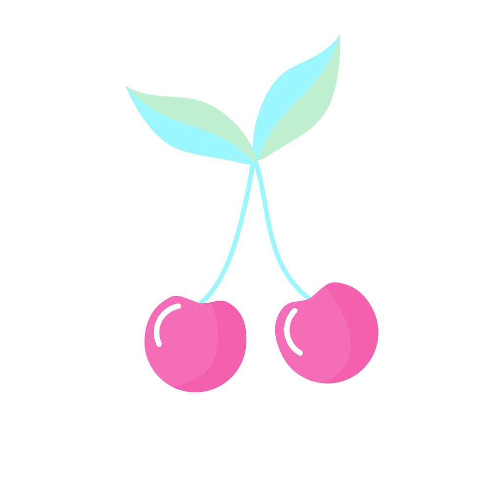 Cherries icon. Vector sticker.