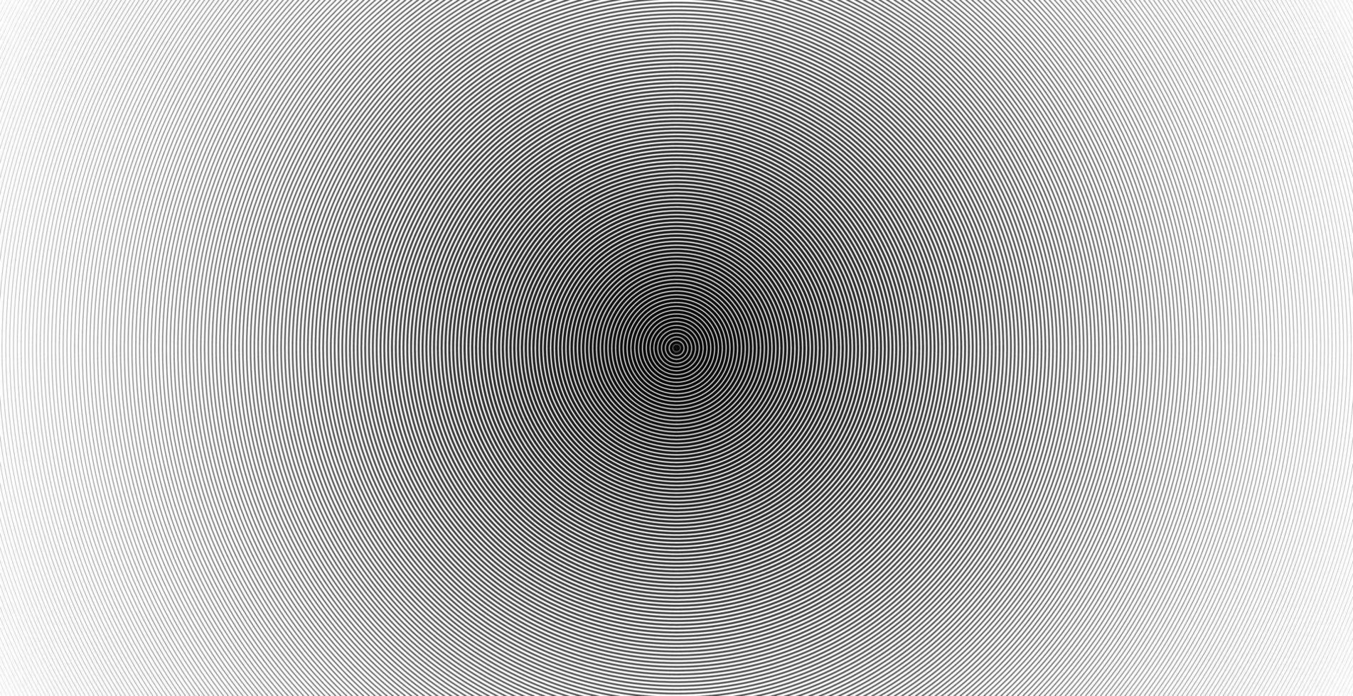circulo concentrico. Ilustración de onda de sonido. patrón de línea de círculo abstracto. gráfico en blanco y negro vector