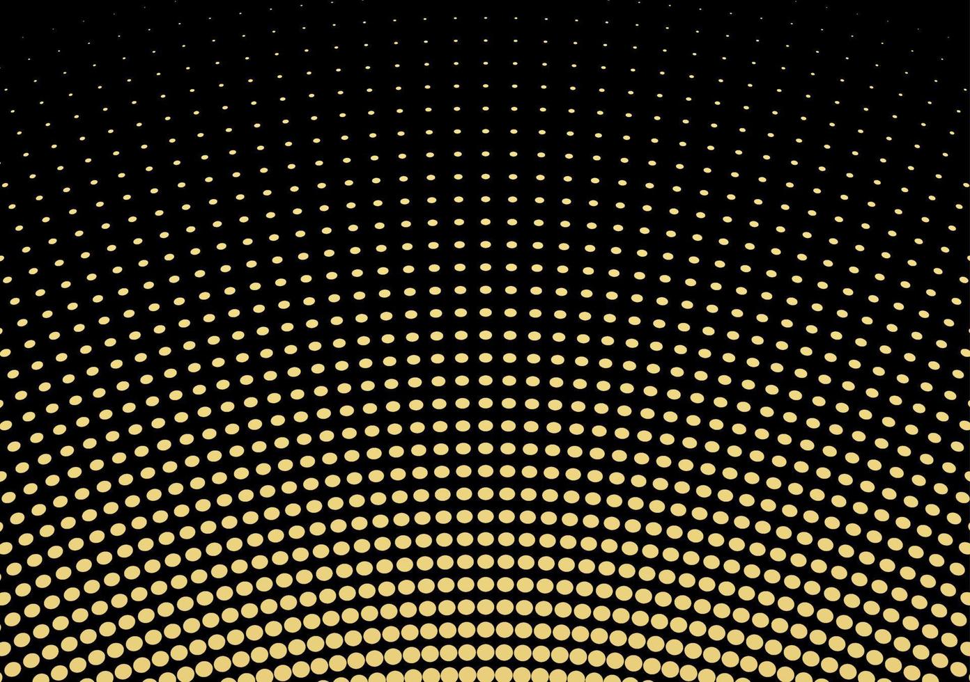 Abstract halftone gold dotted background. Futuristic grunge pattern, dot, wave. Vector modern optical pop art texture for posters, sites, business cards, cover, labels mock-up, vintage layout