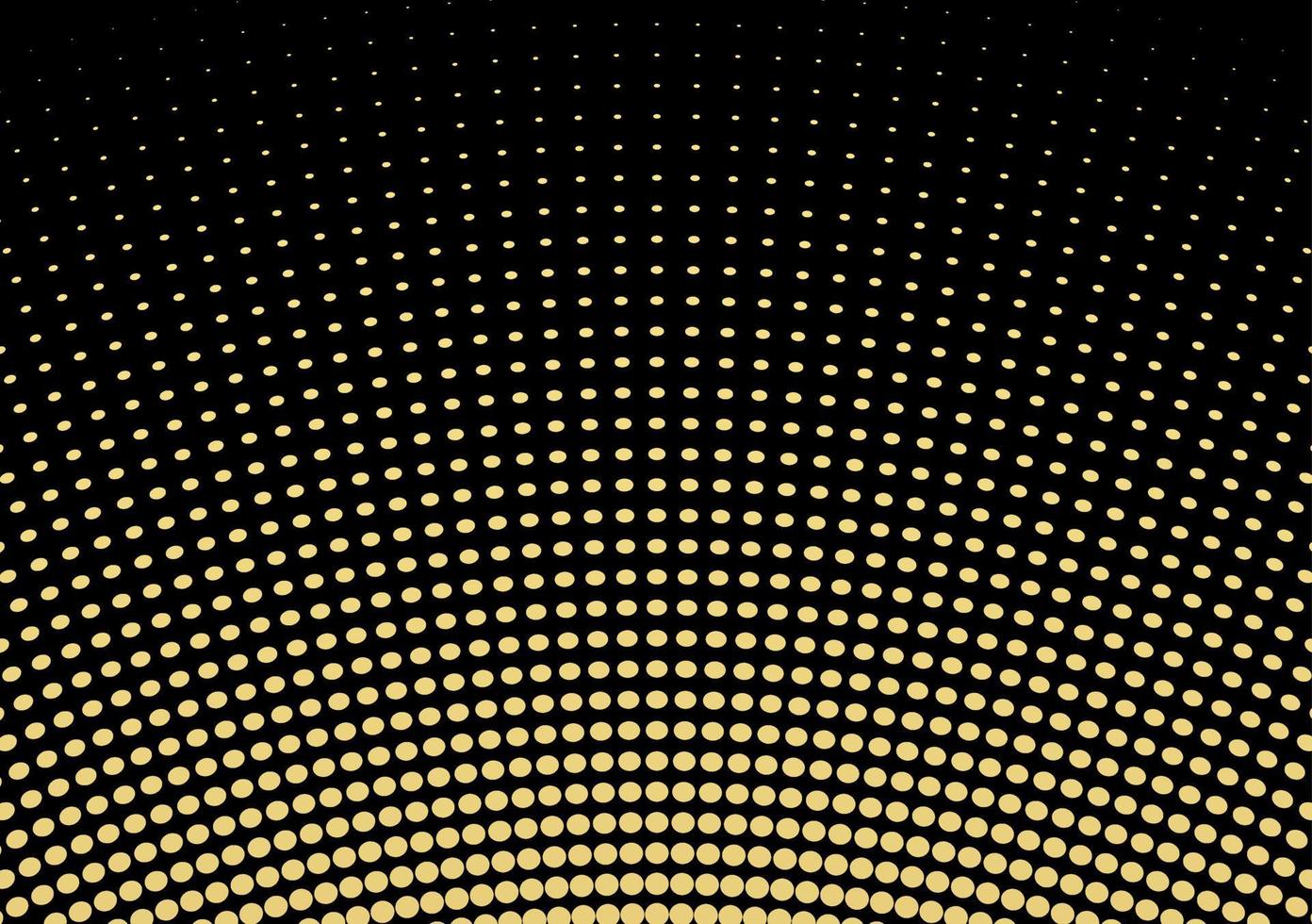 Abstract halftone gold dotted background. Futuristic grunge pattern, dot, wave. Vector modern optical pop art texture for posters, sites, business cards, cover, labels mock-up, vintage layout