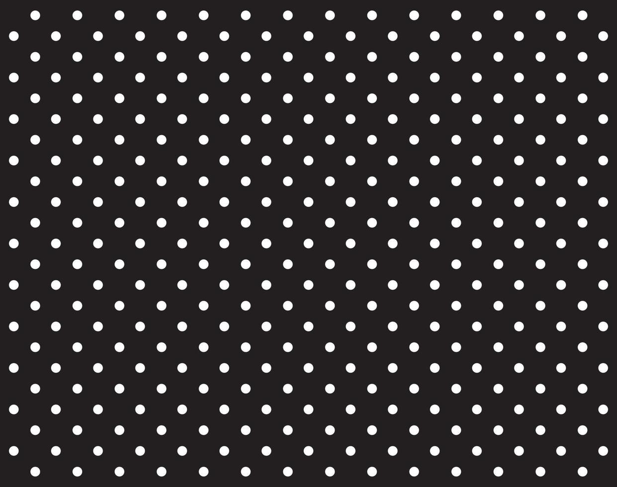 black and white polka dot pattern background vector
