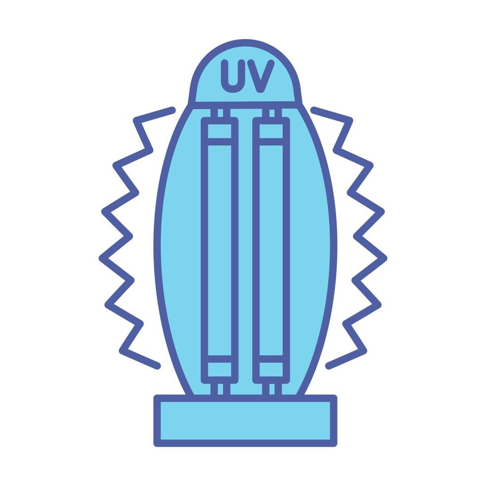 Bactericidal UV lamp. Medical antimicrobial device for home, clinic, hospital. Ultraviolet light disinfection lamp. Ultraviolet germicidal irradiation. UV sterilizer vector