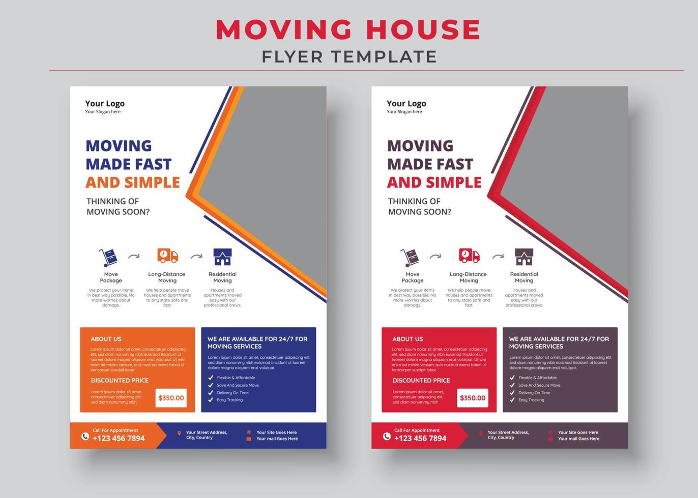Moving House Flyer Templates, Need To Move Flyer, Moving Made Fast And Simple Flyer vector