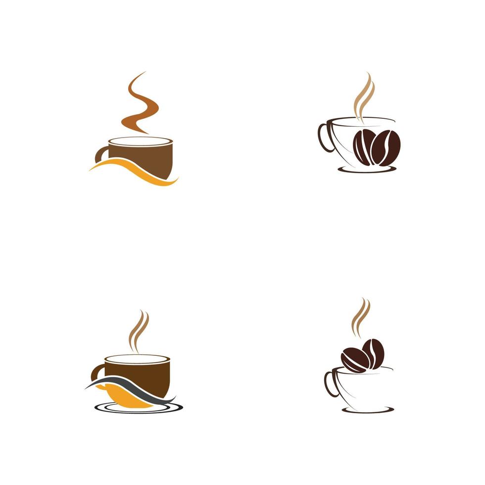 Ilustración de vector de diseño de plantilla de icono de logotipo de cafetería