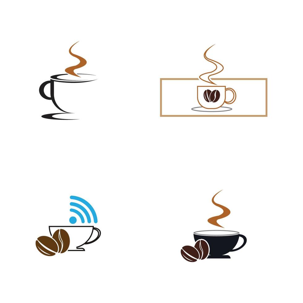 Coffee Shop Logo Icon Template Design Vector Illustration