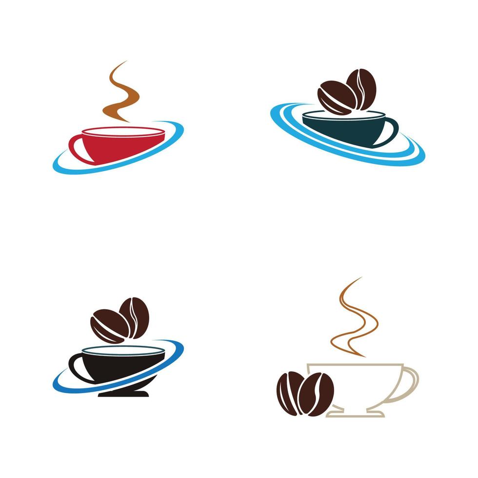 Coffee Shop Logo Icon Template Design Vector Illustration