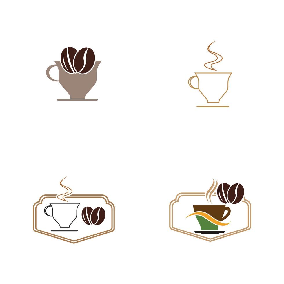 Coffee Shop Logo Icon Template Design Vector Illustration