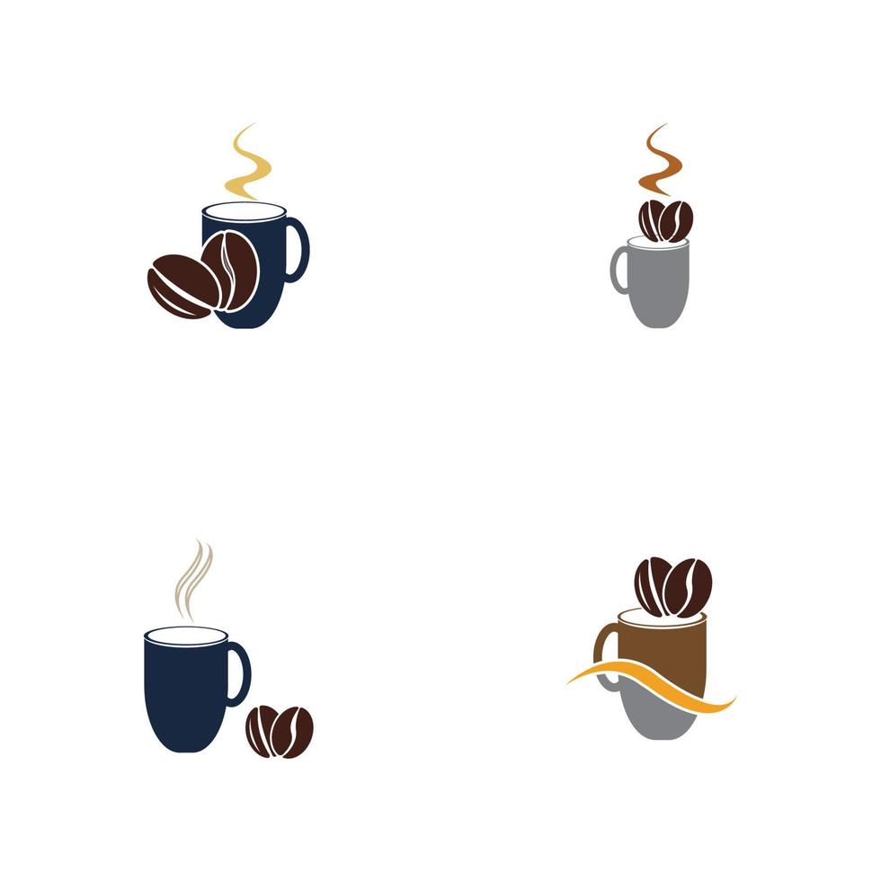 Coffee Shop Logo Icon Template Design Vector Illustration