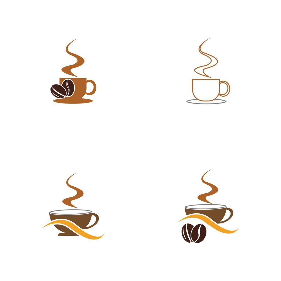 Ilustración de vector de diseño de plantilla de icono de logotipo de cafetería